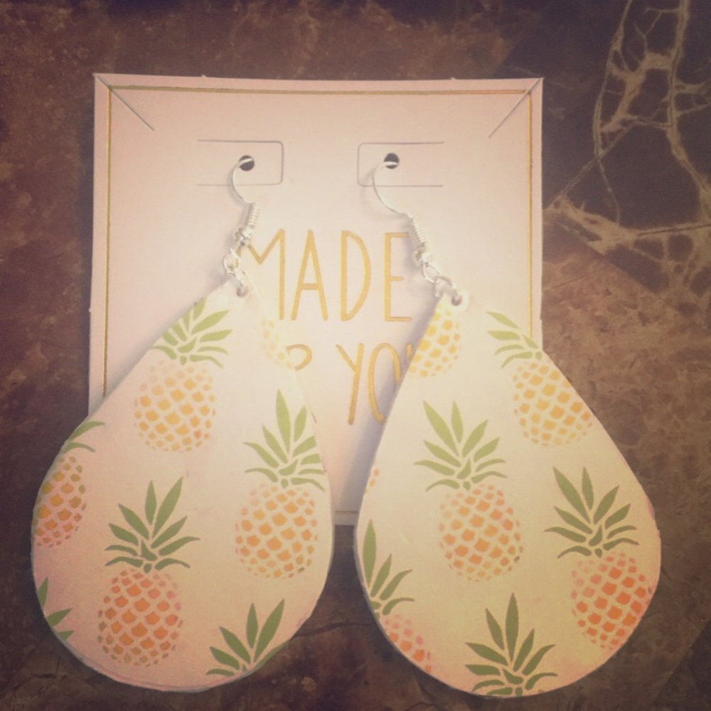 Pineapple foam earrings